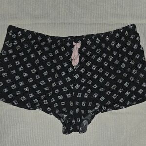 Secret Treasures Black and Pink Geometric Sleep Shorts Size Large (12-14)